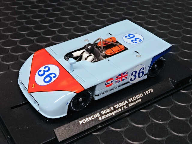 FLY 1/32 ｽﾛｯﾄｶｰ a2501◇PORSCHE 908/3 #36 Targa Florio 1970 - 「Fly 25th  Anniversary Series」 FLYから新製品でガルフカラーの908/3！☆「FLY25周年記念モデル」入荷しました！ |  NASCAR・スロットカー・ミニカーの専門店u003cu003cサッキーズ・コレクションズ大阪u003eu003e by CAR-BOX