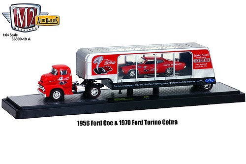 M2 1/64 ﾀﾞｲｷｬｽﾄﾓﾃﾞﾙ ◇ 1956 Ford COE ＆ 1970 Ford Torino Cobra