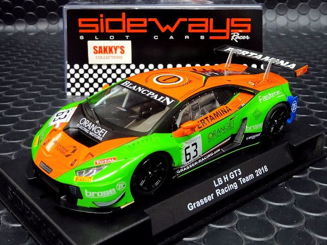RACER / SIDEWAYS 1/32 ｽﾛｯﾄｶｰ SWCAR01h◇LAMBORGHINI HURACAN GT3 #63 