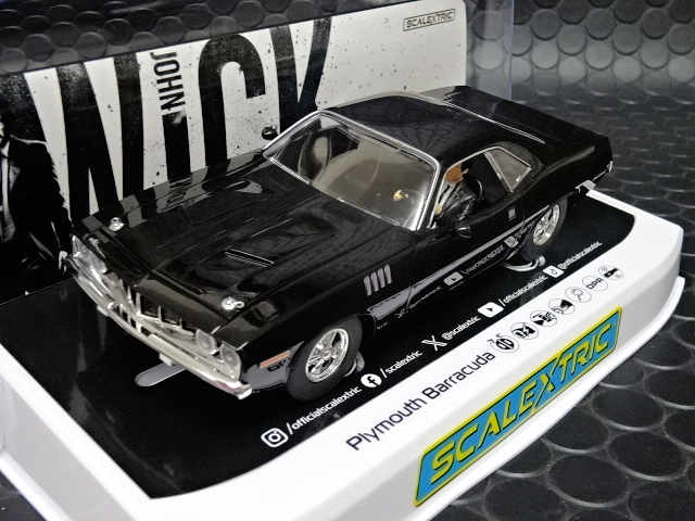 Scalextric 1/32 ｽﾛｯﾄｶｰ c4595◇Plymouth Barracuda ”John Wick