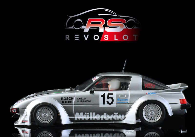 Revoslot 1/32 ｽﾛｯﾄｶｰ RS0292 ◇ Mazda RX-7 #15 Mullerbrau. 金製
