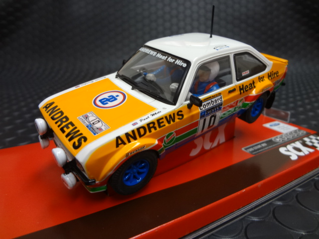 1/32 SCX ｽﾛｯﾄｶｰ A10147◇ FORD ESCORT MK2 #10/Paul White Winner