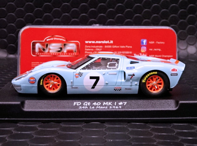 NSR 1/32 ｽﾛｯﾄｶｰ 3112SW◇ FDRD GT40 #7 ”GULF” Le Mans 1969/3rd 