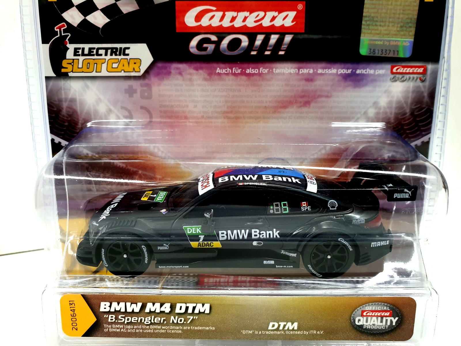 Carrera-Go ｽﾛｯﾄｶｰ 1/43 64131◇ BMW M4 DTM #7/B.Spengler カレラGoは