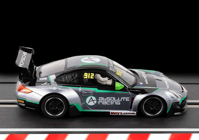 NSR 1/32 ｽﾛｯﾄｶｰ 0345AW◇Porsche 997 Absolute Racing #912 -Green