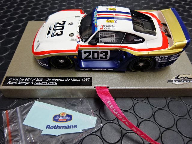 LeMans miniatures 1/32 ｽﾛｯﾄｶｰ 132058M◇PORSCHE 961 1987 Le Mans 24 #/203  Rene Metge, Claude Haldi , Kees Nierop (IMSA-GTX） ロスマンズカラーの961ルマン登場！◇入荷しました！  | NASCAR・スロットカー・ミニカーの専門店<<サッキーズ・コレクションズ大阪>> by ...