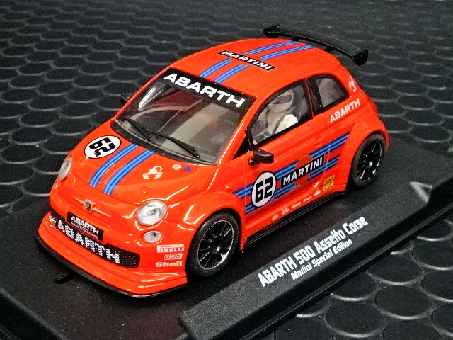 NSR 1/32 ｽﾛｯﾄｶｰ 0262SW◇Fiat Abarth 500 #62 Martini -RED