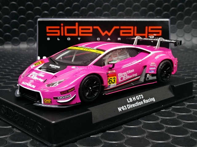 RACER / SIDEWAYS 1/32 ｽﾛｯﾄｶｰ SWCAR01L◇LAMBORGHINI HURACAN GT3 #63 Direction  Racing. LBウラカン「ディレクション・レーシング」◇2024新製品！入荷完了。 | NASCAR・スロットカー・ミニカーの専門店<<サッキーズ・コレクションズ大阪>>  by CAR-BOX