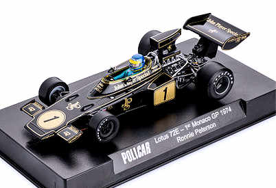 Policar 1/32 ｽﾛｯﾄｶｰ SI-CAR02g ◇Lotus 72E J.P.S. ＃1/Ronnie Peterson. Monaco GP  1974 Winner, ロニーピーターソンのJ.P.S.ロータスはモナコGP優勝車！☆10月末に入荷！ |  NASCAR・スロットカー・ミニカーの専門店<<サッキーズ・コレクションズ大阪>> by CAR-BOX