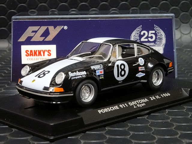 FLY 1/32 ｽﾛｯﾄｶ- A2502◇Porsche 911 #18/J.Ryan. Daytona 24h 1966
