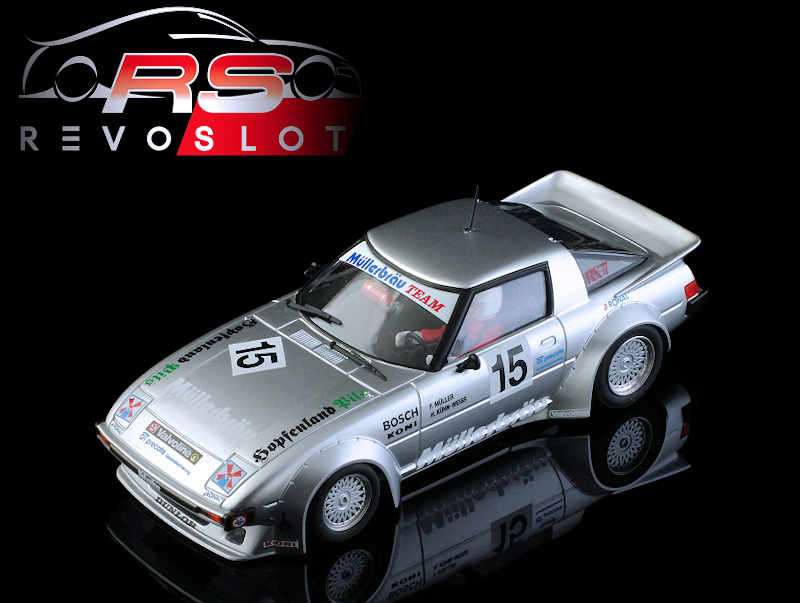 Revoslot 1/32 ｽﾛｯﾄｶｰ RS0292 ◇ Mazda RX-7 #15 Mullerbrau. 金製
