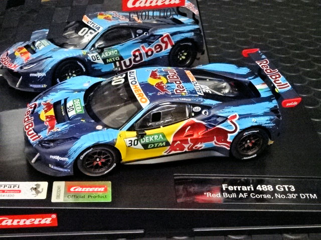 Carrera Evolution 132 ｽﾛｯﾄｶｰ 27708 ◇Ferrari 488 GT3 ” Red Bull” AF Corse  #30 DTM. フェラーリ488GT3/レッドブル - アナログ仕様 前後ライトは点灯します！☆再入荷しました。 | NASCAR・スロットカー・ミニカーの専門店<<サッキーズ・コレクションズ大阪>>  by CAR-BOX