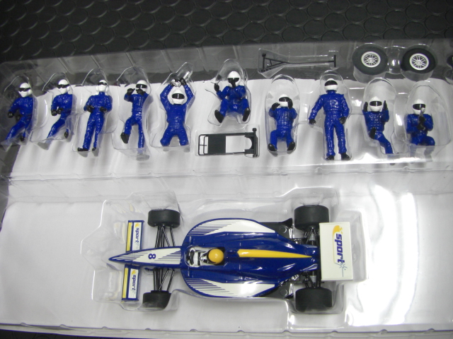 Scalextric1/32ｽﾛｯﾄｶｰ用ﾌｨｷﾞｭｱ C8303◇ピットチーム Aｾｯﾄ/ﾌﾞﾙｰ