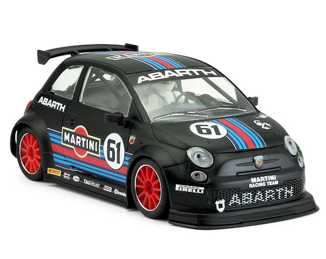 NSR 1/32 ｽﾛｯﾄｶｰ 0261SW◇Fiat Abarth 500 #61 Martini -BLACK-. アバルト500にマルティニに登場！☆  再入荷！ | NASCAR・スロットカー・ミニカーの専門店<<サッキーズ・コレクションズ大阪>> by CAR-BOX