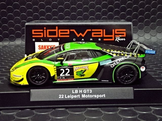 RACER / SIDEWAYS 1/32 ｽﾛｯﾄｶｰ SWCAR01i◇LAMBORGHINI HURACAN GT3 #22