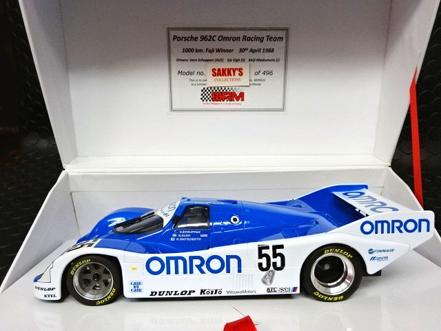 BRM 1/24 ｽﾛｯﾄｶｰ BRM-020AW ◇Porsche 962C Omron Racing Team  ＃55/V.Schuppan、E.Elgh、K.Matsumoto made in Itary 貫録の1/24ビックスケール！☆オムロン・ポルシェ！  | NASCAR・スロットカー・ミニカーの専門店<<サッキーズ・コレクションズ大阪>> by CAR-BOX