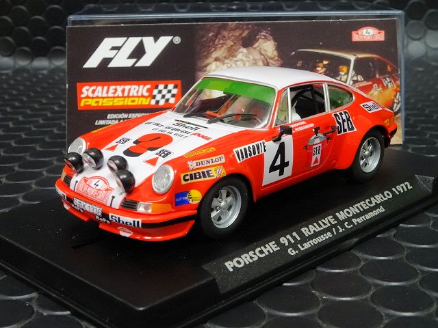 FLY 1/32 ｽﾛｯﾄｶ- A2016◇ Porsche 911 Monte Carlo Rally 1972. Limited Edition  for Spain. - #4/Gerard Larrousse and Jean Claude Perramond ☆入荷しています！ |  NASCAR・スロットカー・ミニカーの専門店u003cu003cサッキーズ・コレクションズ大阪u003eu003e by CAR-BOX