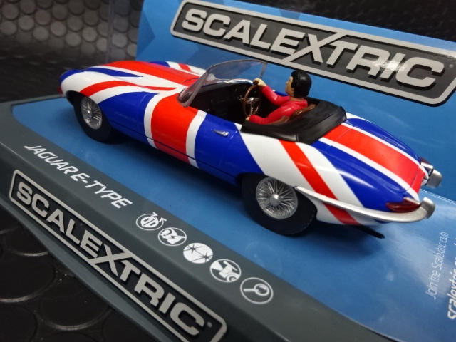 Scalextric 1/32 ｽﾛｯﾄｶｰ C3878◇ Jaguar E-Type Union Jack ◇再