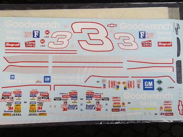 1/24 NASCARﾃﾞｶｰﾙ #3 Dale Earnhardt's ”Goodwrench” Chevy Monte