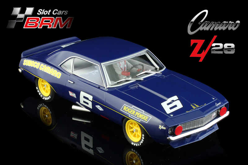 BRM 1/24 ｽﾛｯﾄｶｰ BRM196 ◇ Camaro Z28 TransAm Laguna Seca 1969 #6 