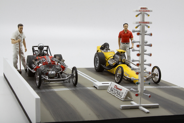 gmp 1/18 ◇Drag Strip Giorama ドラッグ ジオラマset チームクルー