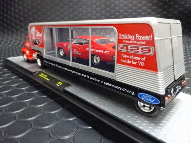 M2 1/64 ﾀﾞｲｷｬｽﾄﾓﾃﾞﾙ ◇ 1956 Ford COE ＆ 1970 Ford Torino Cobra