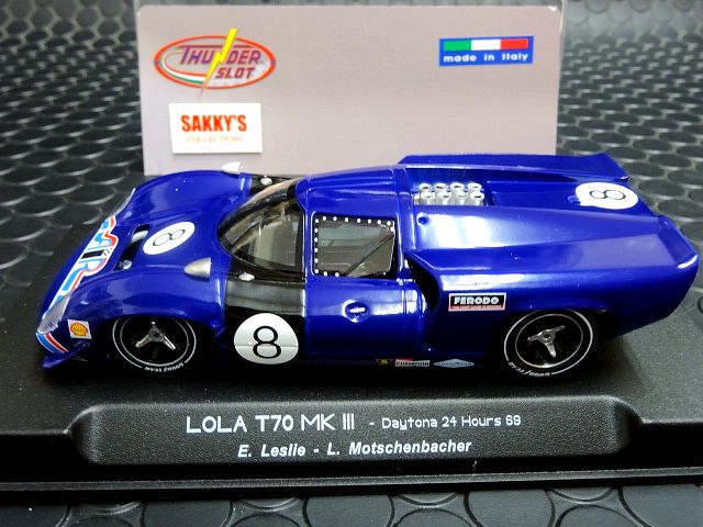 Thunder Slot 1/32 ｽﾛｯﾄｶｰ THCA00103◇Lola T70 MkIII ＃8/Leslie 