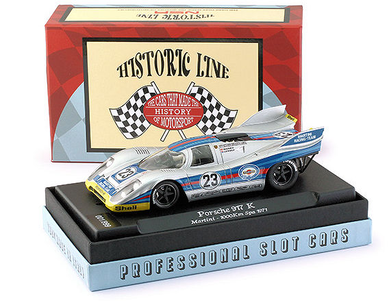 NSR 1/32 ｽﾛｯﾄｶｰ SET20◇ Porsche 917K ”Martini ” #23/H.Marko-G.Lennep. Spa  1000km 1971, 「Histric Line」は化粧箱入り限定モデル・ポルシェ917K マルティニ◇10/27日発売！ |  NASCAR・スロットカー・ミニカーの専門店<<サッキーズ・コレクションズ大阪>> by CAR-BOX