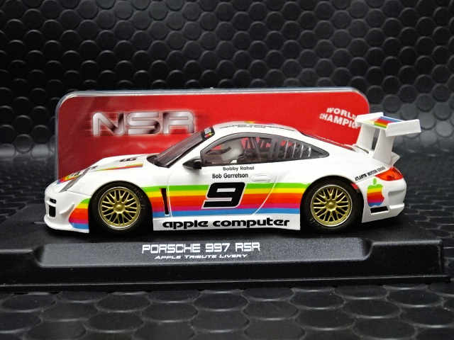 NSR 1/32 ｽﾛｯﾄｶｰ NSR-0388AW◇ Porsche 997 GT3 #9 Apple Tribute
