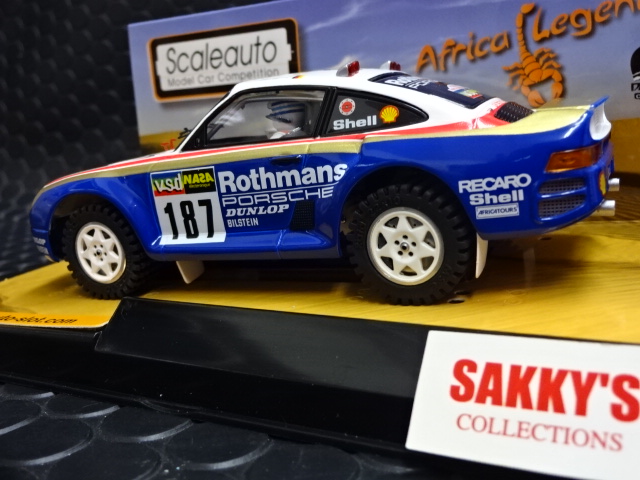 Scaleauto 1/32 ｽﾛｯﾄｶｰ SC-6091 Porsche 959 Raid Dakar 1986 #187/ Kussmaul  遂に登場！4WDのポルシェ959パリダカ仕様。 めでたく入荷！☆今すぐ注文しなくっちゃ！ |  NASCAR・スロットカー・ミニカーの専門店<<サッキーズ・コレクションズ大阪>> by CAR-BOX