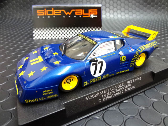 RACER / SIDEWAYS 1/32 ｽﾛｯﾄｶｰ SW28◇ FERRARI 512BB Gr-5 #77/ C.Ballot-Lena  &J.Andruet 24hr LeMans 1980 お待たせしました☆再入荷です！ | NASCAR・スロットカー・ミニカーの専門店<<サッキーズ・コレクションズ大阪>>  by CAR-BOX