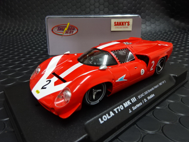 Thunder Slot 1/32 ｽﾛｯﾄｶｰ THCA00101◇Lola T70 MkIII --RED-- #2 