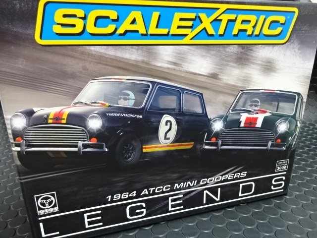Scalextric 1964 ATCC ミニクーパーセット　未使用品 Scalextric 1/32 ｽﾛｯﾄｶｰ c3586A◇1964 ATCC Mini Coopers 限定