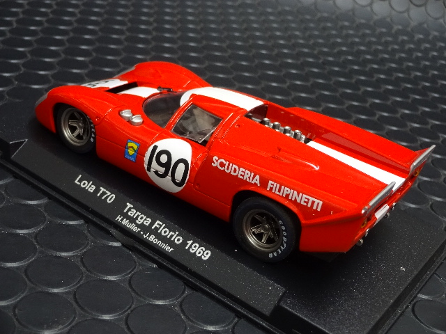 FLY 1/32 ｽﾛｯﾄｶｰ F19101◇ LOLA T70 TARGA FLORIO 1970 #190/ Muller & J.Bonnier  ！☆新入荷！ | NASCAR・スロットカー・ミニカーの専門店<<サッキーズ・コレクションズ大阪>> by CAR-BOX