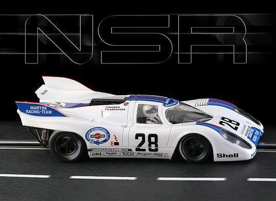 マーチン レーシングカー1/32＊martini racing MICHELIN NSR 1/32ｽﾛｯﾄｶｰ 0100-SW◇ PORSCHE 917K 