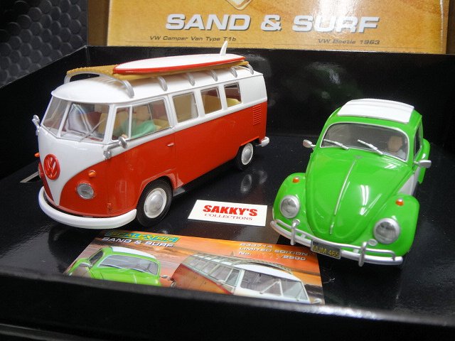 Scalextric VWビートル&キャンパーバン 限定BOX C3371A Scalextric 1/32 ｽﾛｯﾄｶｰ C3371A◇VW Beetle & VW Camper Van ”Sand