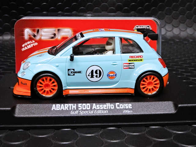 NSR 1/32 ｽﾛｯﾄｶｰ 0084sw◇FIAT500 Abarth Assetto Corse #49/blue