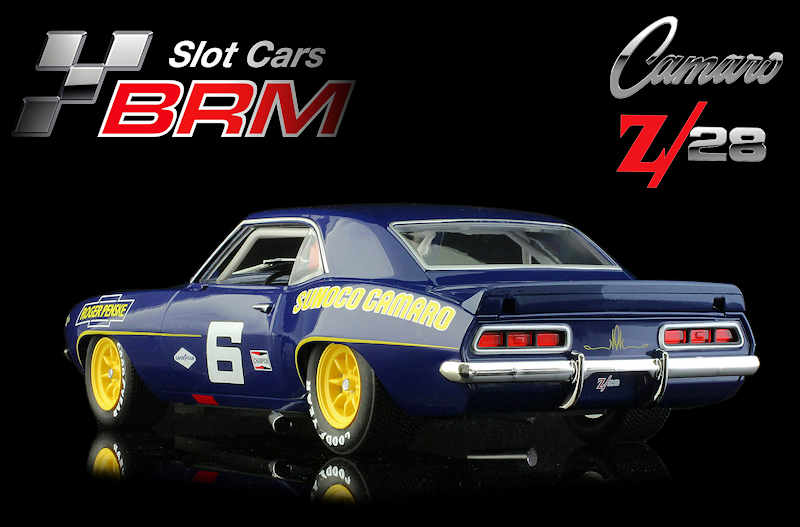 BRM 1/24 ｽﾛｯﾄｶｰ BRM196 ◇ Camaro Z28 TransAm Laguna Seca 1969 #6