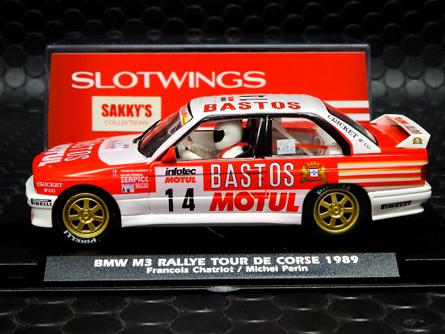 Slotwings 1/32 ｽﾛｯﾄｶｰW038-03◇ BMW M3 E30 ”BASTOS” #14/Francois