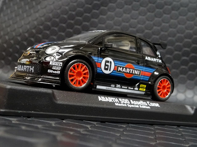 NSR 1/32 ｽﾛｯﾄｶｰ 0261SW◇Fiat Abarth 500 #61 Martini -BLACK