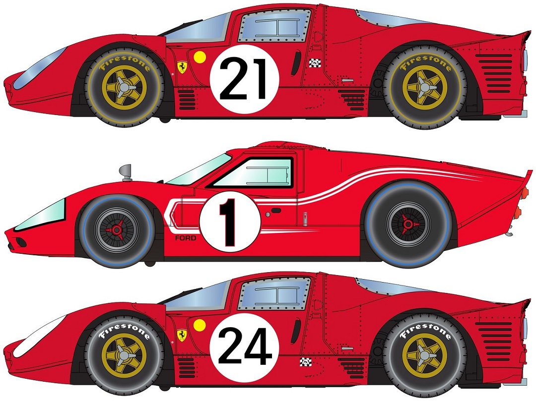 Scalextric 1/32 ｽﾛｯﾄｶｰ C3892A ◇ LeMans 1967 3-car LIMITED-BOX set