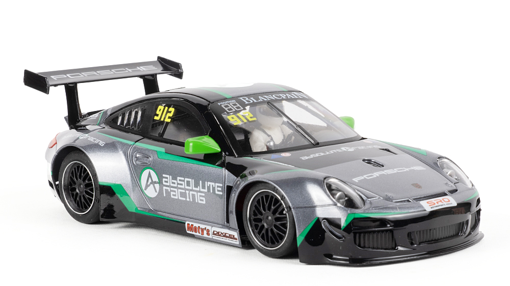 NSR 1/32 ｽﾛｯﾄｶｰ 0345AW◇Porsche 997 Absolute Racing #912 -Green