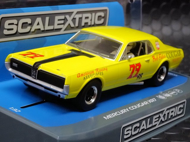 scalextric1/32 ｽﾛｯﾄｶｰ C3729◇ Mercury Cougar XR7 1967 #77/Mark