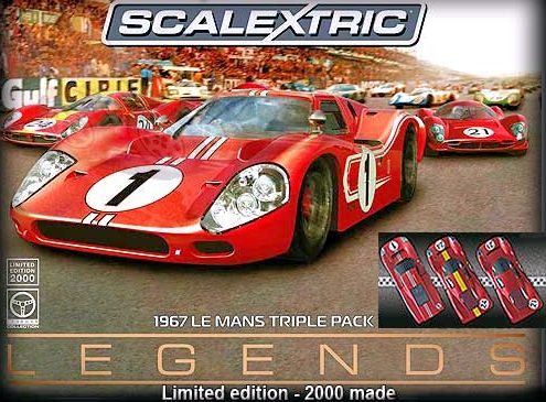 Scalextric 1/32 ｽﾛｯﾄｶｰ C3892A ◇ LeMans 1967 3-car LIMITED-BOX set