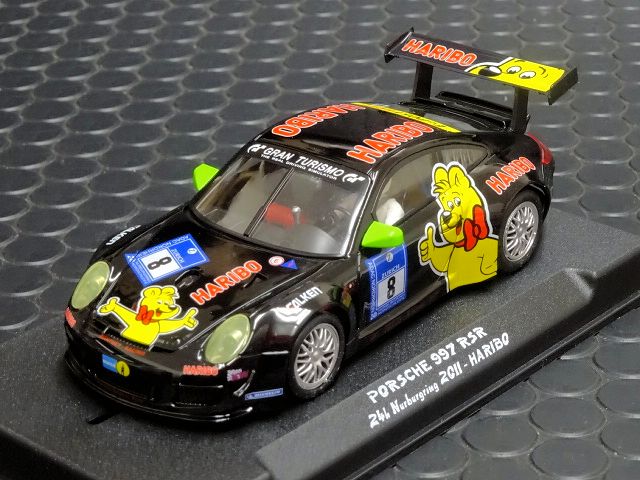 NSR 1/32 ｽﾛｯﾄｶｰ 0021-AW◇Porsche 997 ”HARIBO” black #8 - 24h