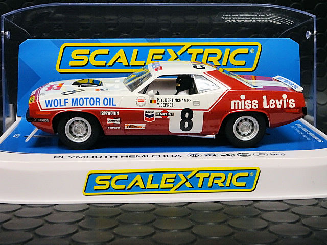 Scalextric Chrysler Plymouth Hemi Cuda 1973 Slot Car C4247, Multicolor, 1:32 Scale, Plastic, Spa 24 Hours Edition main image 1