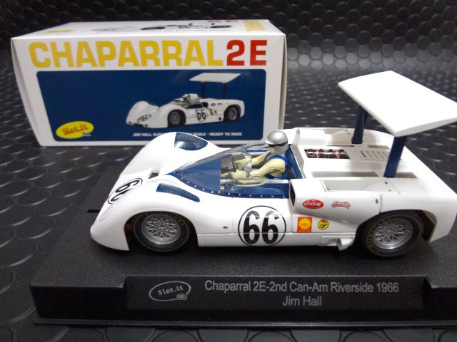 Slot It 1/32 ｽﾛｯﾄｶｰ SICA16B◇CHAPARRAL 2E RIVERSIDE #66 JIM HALL 1966  手に入らない希少な商品が再入荷しました！☆めっちゃレアです！ | NASCAR・スロットカー・ミニカーの専門店<<サッキーズ・コレクションズ大阪>>  by CAR-BOX