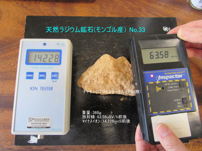  天然ラジウム鉱石( モンゴル産) No,33
