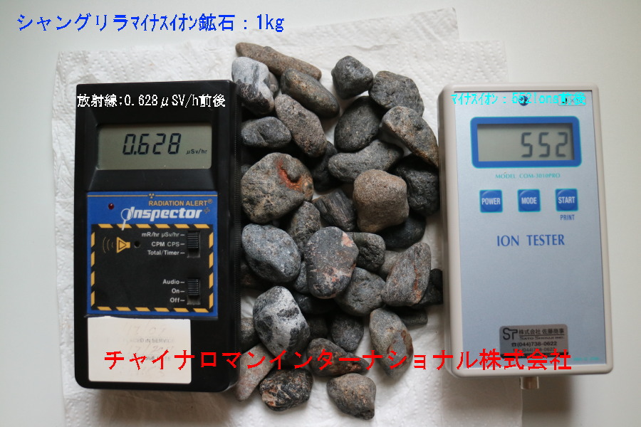 シャングリラ産鉱石1kgでの数値