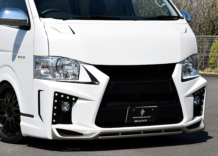 ハイエース/ワイド用 クールフェイスボンネット 未塗装 200系ハイエース 標準ボディ BOXYSTYLE ユーロボンネット 未塗装